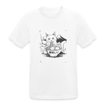 Katze Klaut Mein Ramen - Männer T-Shirt atmungsaktiv - Weiß - Vorne - AI Model Male 185 dark (185cm)