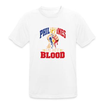 Philippinische Wurzeln Amerikanische Heimat - Männer T-Shirt atmungsaktiv - Weiß - Vorne - AI Model Male 185 dark (185cm)