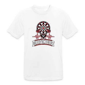 Dart im Blut: Herz Pfeile - Männer T-Shirt atmungsaktiv - Weiß - Vorne - AI Model Male 185 dark (185cm)