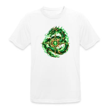 Smaragdgrüner Schlangenstern - Männer T-Shirt atmungsaktiv - Weiß - Vorne - AI Model Male 185 dark (185cm)
