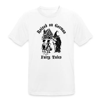 Raised on German Fairy Tails Hänsel und Gretel - Männer T-Shirt atmungsaktiv - Weiß - Vorne - AI Model Male 185 dark (185cm)