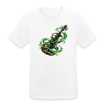 Smaragdgrüne Arkane Violine - Männer T-Shirt atmungsaktiv - Weiß - Vorne - AI Model Male 185 dark (185cm)