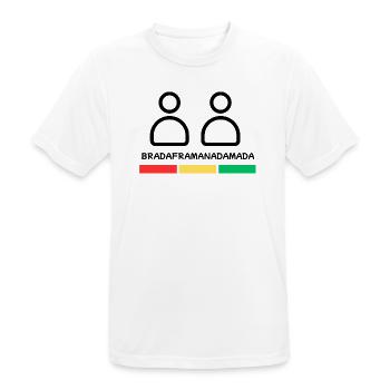 Bruder - Männer T-Shirt atmungsaktiv - Weiß - Vorne - AI Model Male 185 dark (185cm)