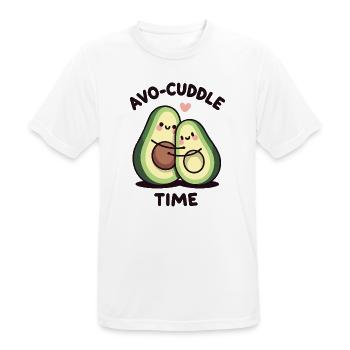 Avo-Kuschelzeit - Männer T-Shirt atmungsaktiv - Weiß - Vorne - AI Model Male 185 dark (185cm)