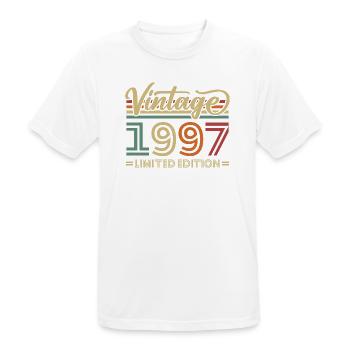 Vintage 1997 Limited Edition Geburtstag Retro - Männer T-Shirt atmungsaktiv - Weiß - Vorne - AI Model Male 185 dark (185cm)