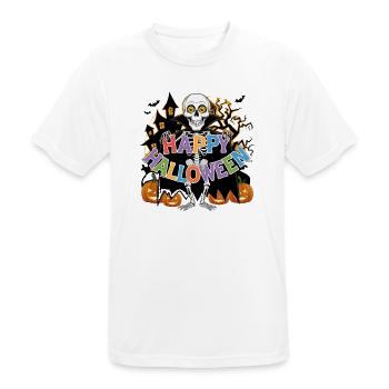 Happy Halloween  - Männer T-Shirt atmungsaktiv - Weiß - Vorne - AI Model Male 185 dark (185cm)