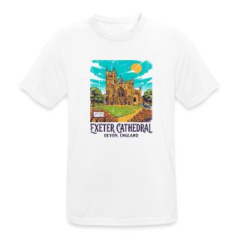 City Vintage Exeter Cathedral Devon England Sept - Männer T-Shirt atmungsaktiv - Weiß - Vorne - AI Model Male 185 dark (185cm)