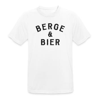 Berge und Bier - Männer T-Shirt atmungsaktiv - Weiß - Vorne - AI Model Male 185 dark (185cm)