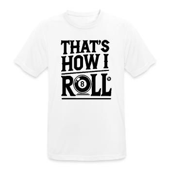  Billard Spiel Billardtisch Sprüche Snooker Pool - Männer T-Shirt atmungsaktiv - Weiß - Vorne - AI Model Male 185 dark (185cm)