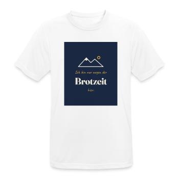 Wandern - Männer T-Shirt atmungsaktiv - Weiß - Vorne - AI Model Male 185 dark (185cm)