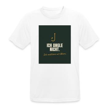 Angeln - Männer T-Shirt atmungsaktiv - Weiß - Vorne - AI Model Male 185 dark (185cm)