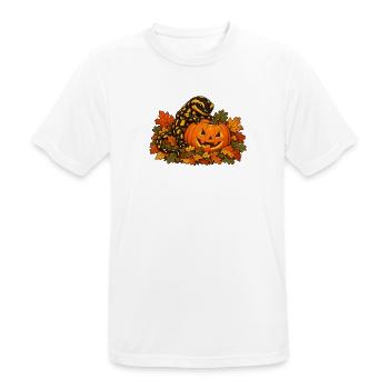 Salamander am Kürbis - Männer T-Shirt atmungsaktiv - Weiß - Vorne - AI Model Male 185 dark (185cm)