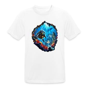 Taucher Unterwasserruinen Expedition Tauchen - Männer T-Shirt atmungsaktiv - Weiß - Vorne - AI Model Male 185 dark (185cm)