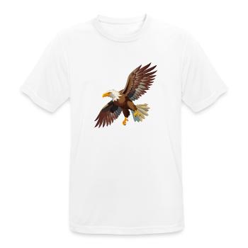 Fliegender Weißkopfseeadler - Männer T-Shirt atmungsaktiv - Weiß - Vorne - AI Model Male 185 dark (185cm)