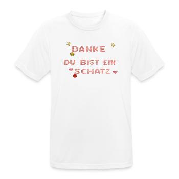 du bist ein Schatz - Männer T-Shirt atmungsaktiv - Weiß - Vorne - AI Model Male 185 dark (185cm)