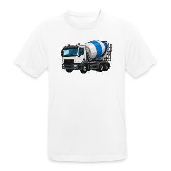 Betonmischer Lastwagen Design - Männer T-Shirt atmungsaktiv - Weiß - Vorne - AI Model Male 185 dark (185cm)