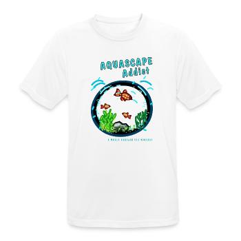 AQUASCAPE Addict - Männer T-Shirt atmungsaktiv - Weiß - Vorne - AI Model Male 185 dark (185cm)
