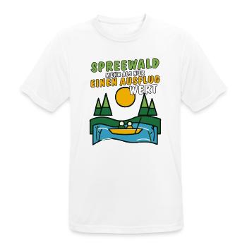 SPREEWALD AUSFLUG - Männer T-Shirt atmungsaktiv - Weiß - Vorne - AI Model Male 185 dark (185cm)