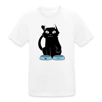 Personal Cat - Männer T-Shirt atmungsaktiv - Weiß - Vorne - AI Model Male 185 dark (185cm)