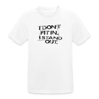 I Don't Fit In, I Stand Out – Mut zum Anderssein - Männer T-Shirt atmungsaktiv - Weiß - Vorne - AI Model Male 185 dark (185cm)