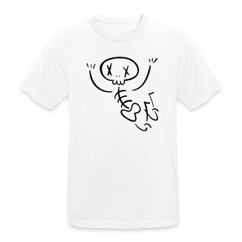 Skelett Design – Gruselig & Cool - Männer T-Shirt atmungsaktiv - Weiß - Vorne - AI Model Male 185 dark (185cm)
