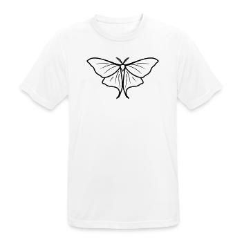 Moon Butterfly - Männer T-Shirt atmungsaktiv - Weiß - Vorne - AI Model Male 185 dark (185cm)