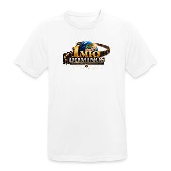 Domino World 1M - Männer T-Shirt atmungsaktiv - Weiß - Vorne - AI Model Male 185 dark (185cm)