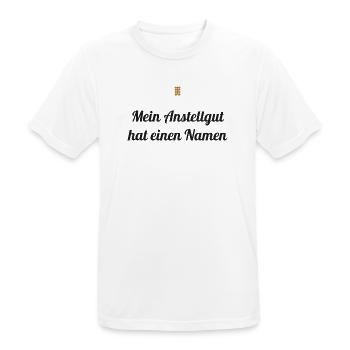 Mein Anstellgut hat einen Namen – Sauerteig Spruch - Männer T-Shirt atmungsaktiv - Weiß - Vorne - AI Model Male 185 dark (185cm)