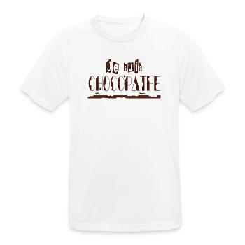 Je suis chocopathe - T-shirt respirant Homme - blanc - Devant - AI Model Male 185 dark (185cm)