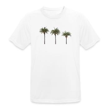 Palm Trees – Tropisches Sommer‑Design - Männer T-Shirt atmungsaktiv - Weiß - Vorne - AI Model Male 185 dark (185cm)