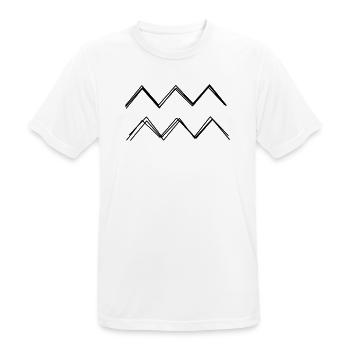 Sternzeichen Wassermann handgezeichnet - Männer T-Shirt atmungsaktiv - Weiß - Vorne - AI Model Male 185 dark (185cm)