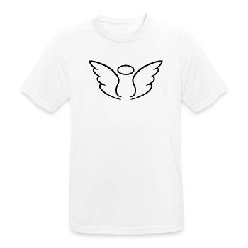 angel wings black - Männer T-Shirt atmungsaktiv - Weiß - Vorne - AI Model Male 185 dark (185cm)