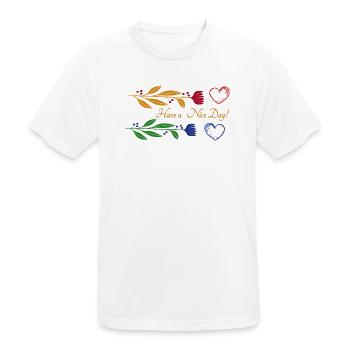 Have a Nice Day - Männer T-Shirt atmungsaktiv - Weiß - Vorne - AI Model Male 185 dark (185cm)