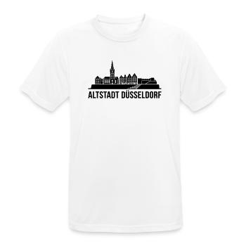 Düsseldorf Altstadt Silhouette - Männer T-Shirt atmungsaktiv - Weiß - Vorne - AI Model Male 185 dark (185cm)