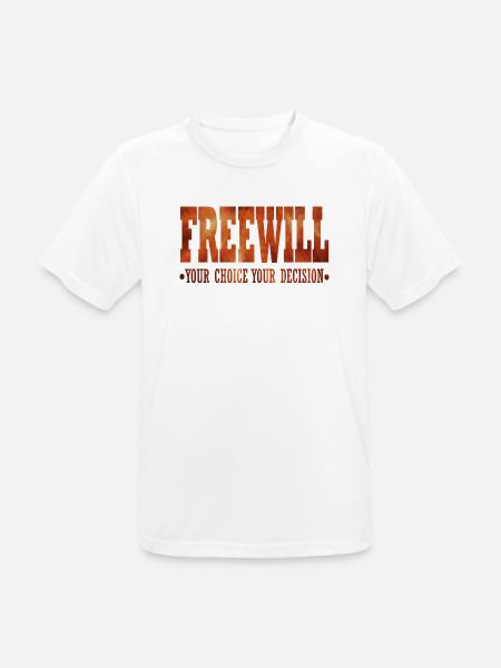 FreeWill - Men's Breathable T-Shirt - white