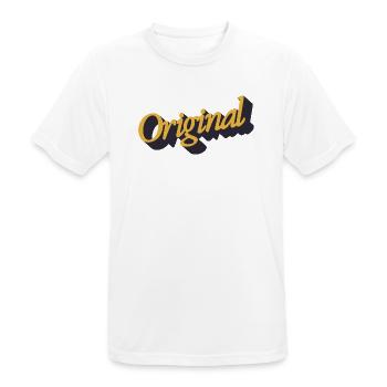 Lettrage original - T-shirt respirant Homme - blanc - Devant - AI Model Male 185 dark (185cm)