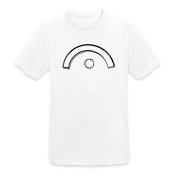 Fermate handgezeichnet - Männer T-Shirt atmungsaktiv - Weiß - Vorne - AI Model Male 185 dark (185cm)