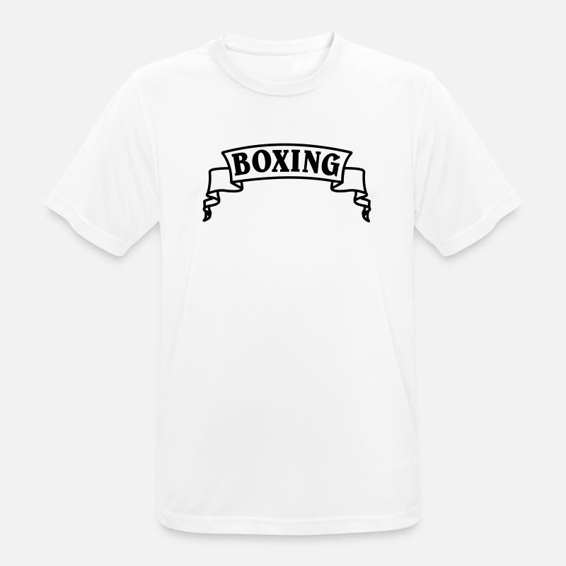 Boxen Boxtext in Wimpel oder Banner - Männer T-Shirt atmungsaktiv - Weiß