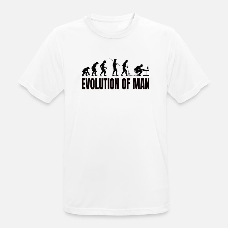 Programmeur Computer Freak Evolution - T-shirt respirant Homme - blanc