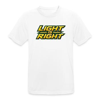Light is right - Men's Breathable T-Shirt - white - Front - AI Model Male 185 dark (185cm)