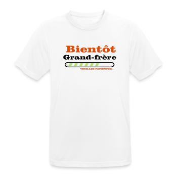 soon to be a big brother - Men's Breathable T-Shirt - white - Front - AI Model Male 185 dark (185cm)