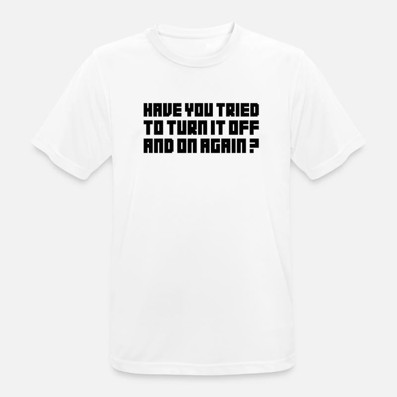 Turn it off and on again - Men's Breathable T-Shirt - white