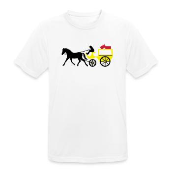 postkutsche post transport - Männer T-Shirt atmungsaktiv - Weiß - Vorne - AI Model Male 185 dark (185cm)