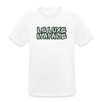 Le Luxe Graffiti Français - T-shirt respirant Homme - blanc - Devant - AI Model Male 185 dark (185cm)