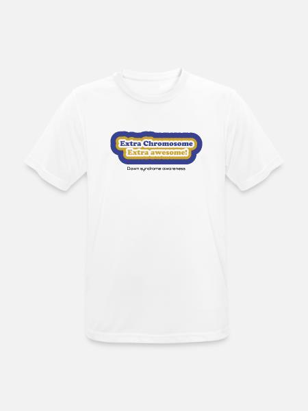 Extra Chromosom Extra Awesome - Männer T-Shirt atmungsaktiv - Weiß