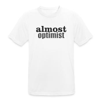 optimist - Männer T-Shirt atmungsaktiv - Weiß - Vorne - AI Model Male 185 dark (185cm)