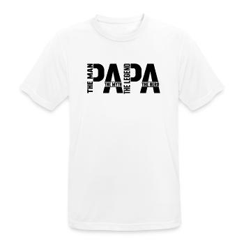 Papa The Man The Myth The Hero Vatertag Geschenk  - Männer T-Shirt atmungsaktiv - Weiß - Vorne - AI Model Male 185 dark (185cm)