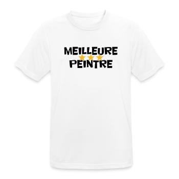 Beste Maler - Männer T-Shirt atmungsaktiv - Weiß - Vorne - AI Model Male 185 dark (185cm)
