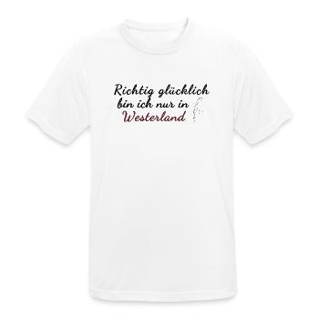 Westerland Sylt - Männer T-Shirt atmungsaktiv - Weiß - Vorne - AI Model Male 185 dark (185cm)