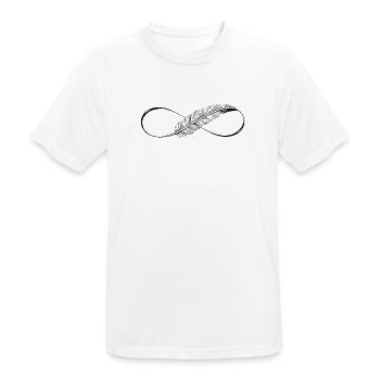 Cute Lines Infinity Feder - Männer T-Shirt atmungsaktiv - Weiß - Vorne - AI Model Male 185 dark (185cm)